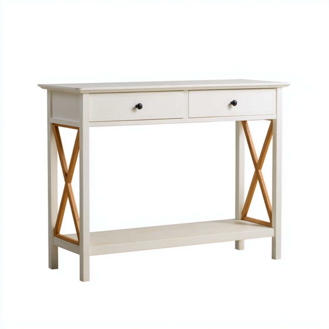 Console in legno con cassetti per ingresso o soggiorno – 120 x 40 x 75 cm