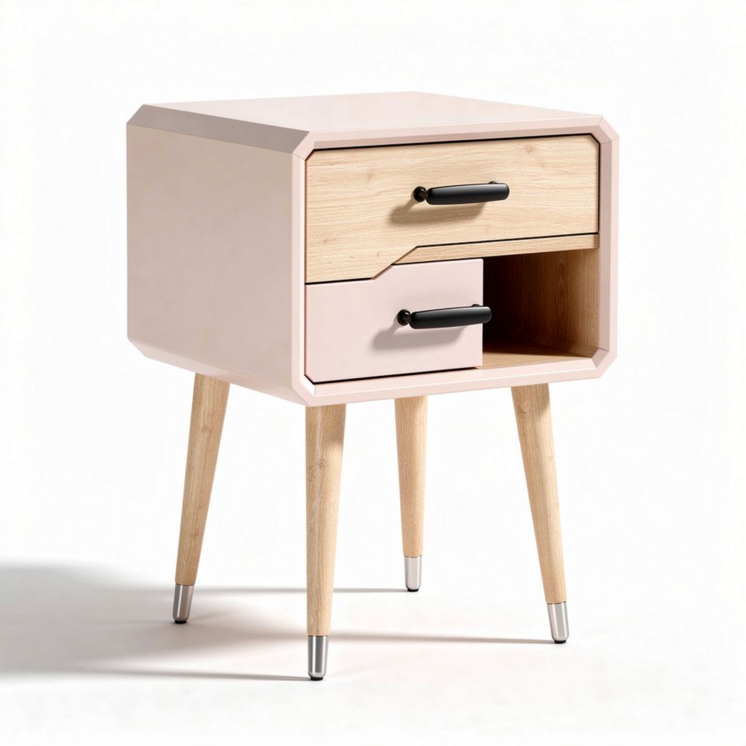 Comodino in legno con cassetto per camera da letto – 45 x 40 x 60 cm
