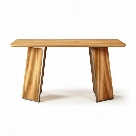Tavolo rettangolare in legno e metallo per sala da pranzo – 150 x 70 x 75 cm