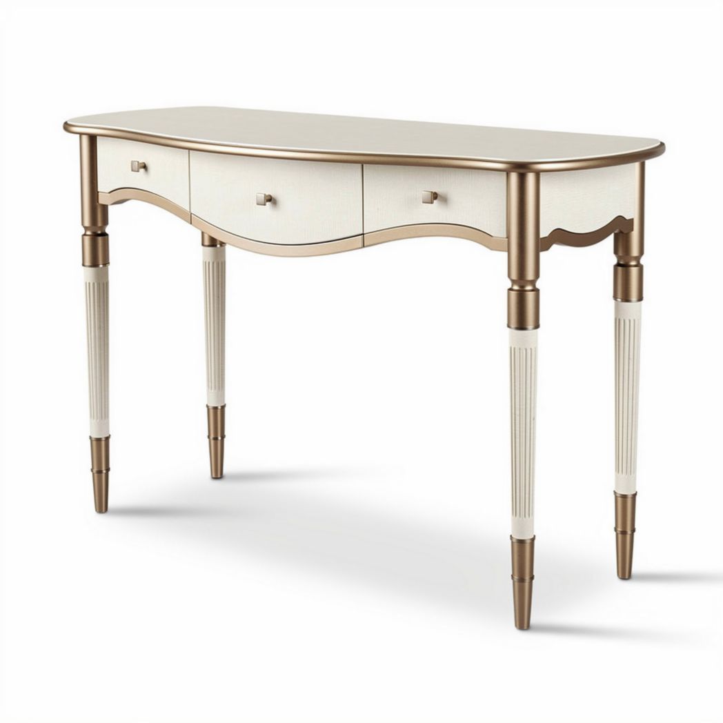Tavolo da ingresso con cassetti per utilizzo domestico – struttura in legno e metallo – 100 x 40 x 78 cm